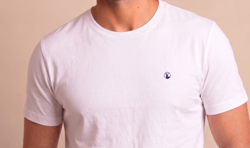 Polera Blanca Cuello Redondo Modelo Bagó - Fogliatti