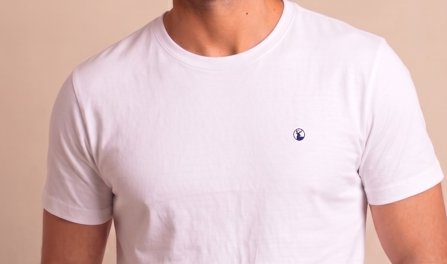 Polera Blanca Cuello Redondo Modelo Bagó - Fogliatti