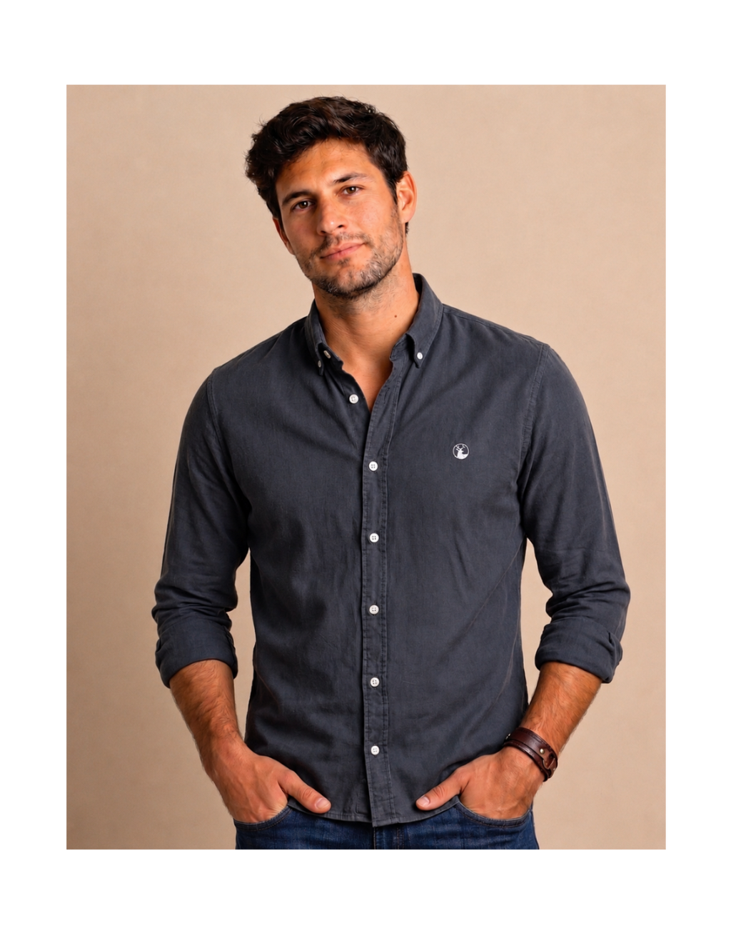 Camisa Azul Marino Modelo Di Fonzo - Fogliatti