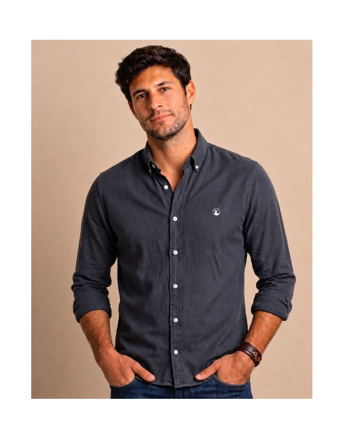 Camisa Azul Marino Modelo Di Fonzo - Fogliatti