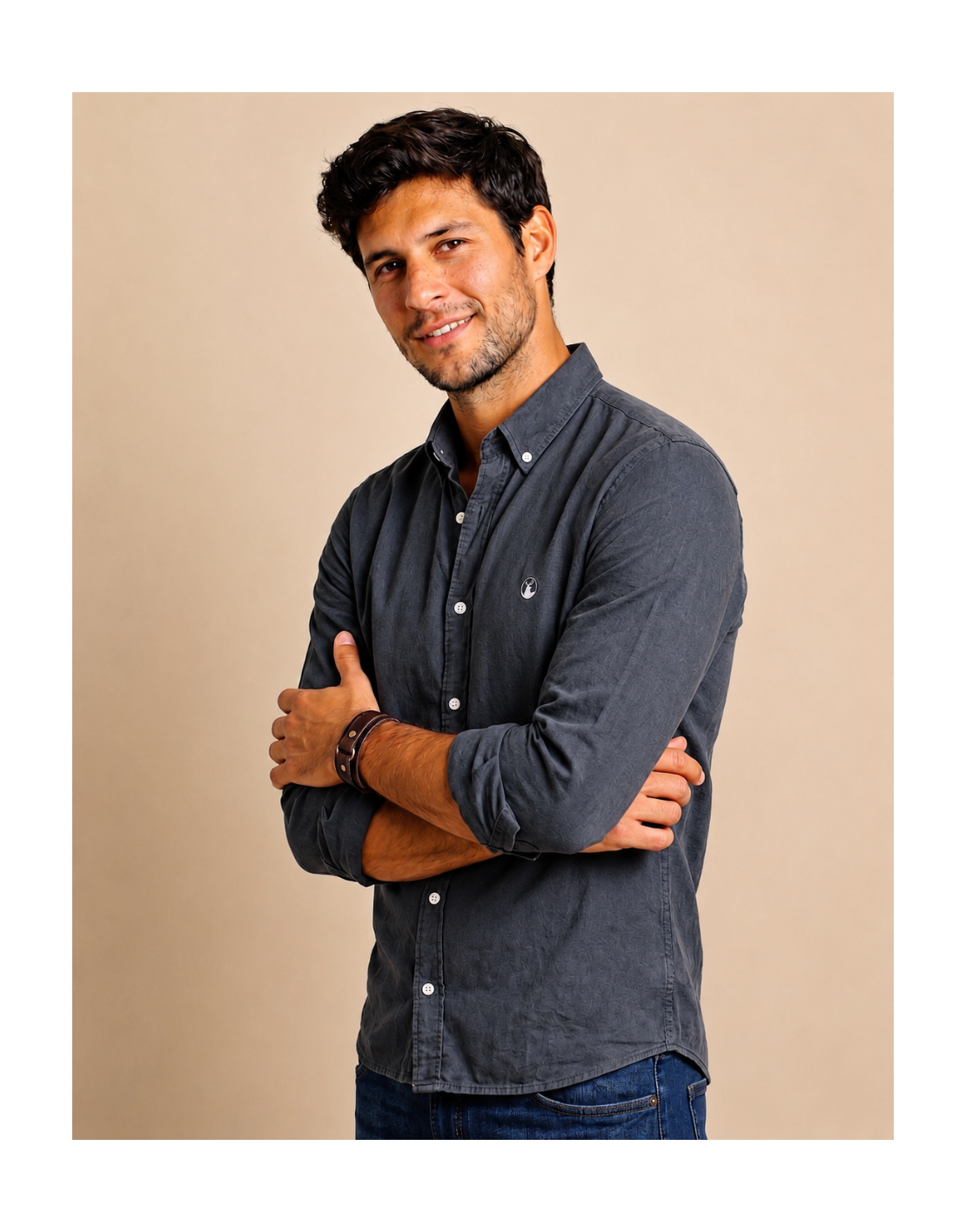 Camisa Azul Marino Modelo Di Fonzo - Fogliatti
