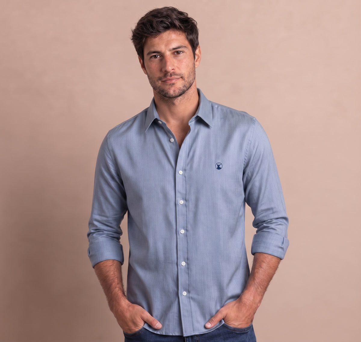 Camisa Azul Modelo Bassano - Fogliatti