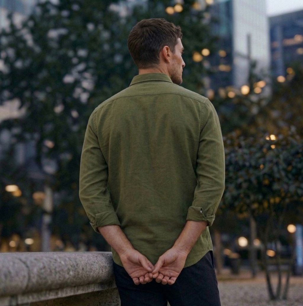Camisa Verde Oliva Modelo Di Fonzo - Fogliatti