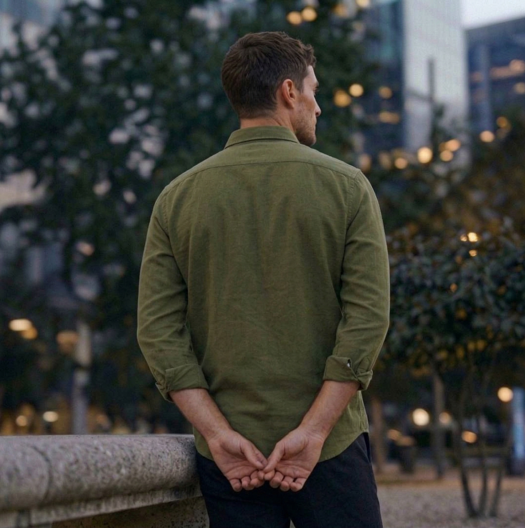 Camisa Verde Oliva Modelo Di Fonzo - Fogliatti