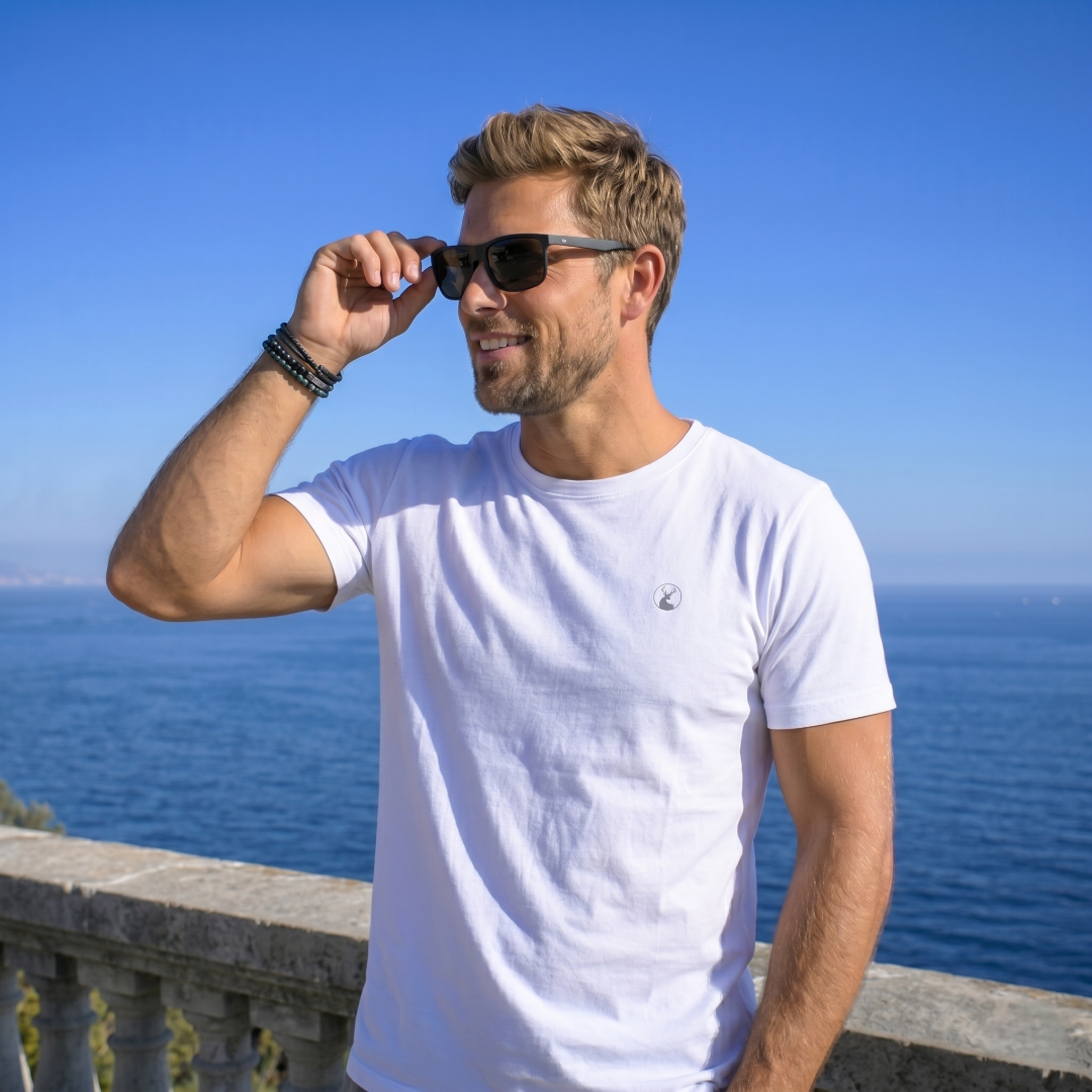 Polera Blanca Cuello Redondo Modelo Bagó - Fogliatti