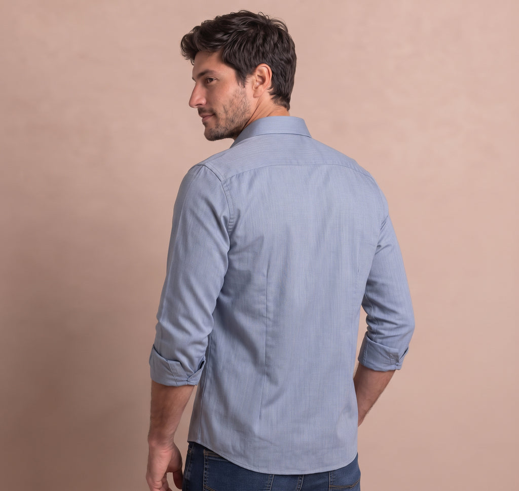 Camisa Azul Modelo Bassano - Fogliatti