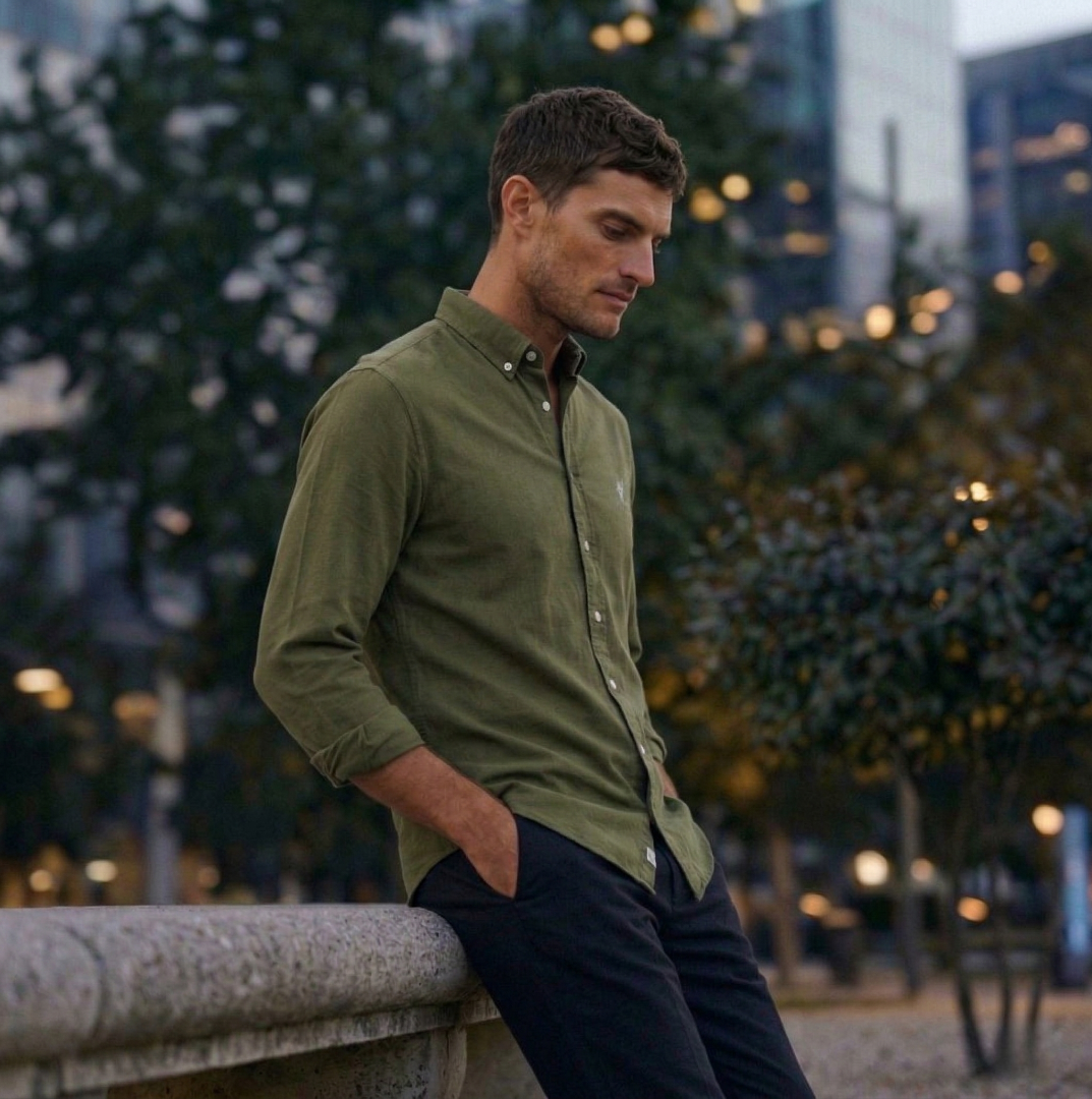 Camisa Verde Oliva Modelo Di Fonzo - Fogliatti