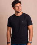 Polera Negra Cuello Redondo Modelo Bagó - Fogliatti