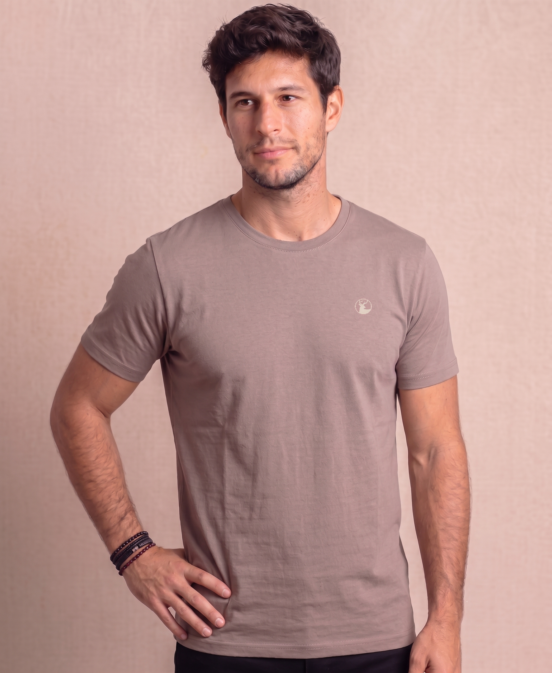 Polera Taupe Cuello Redondo Modelo Bagó - Fogliatti