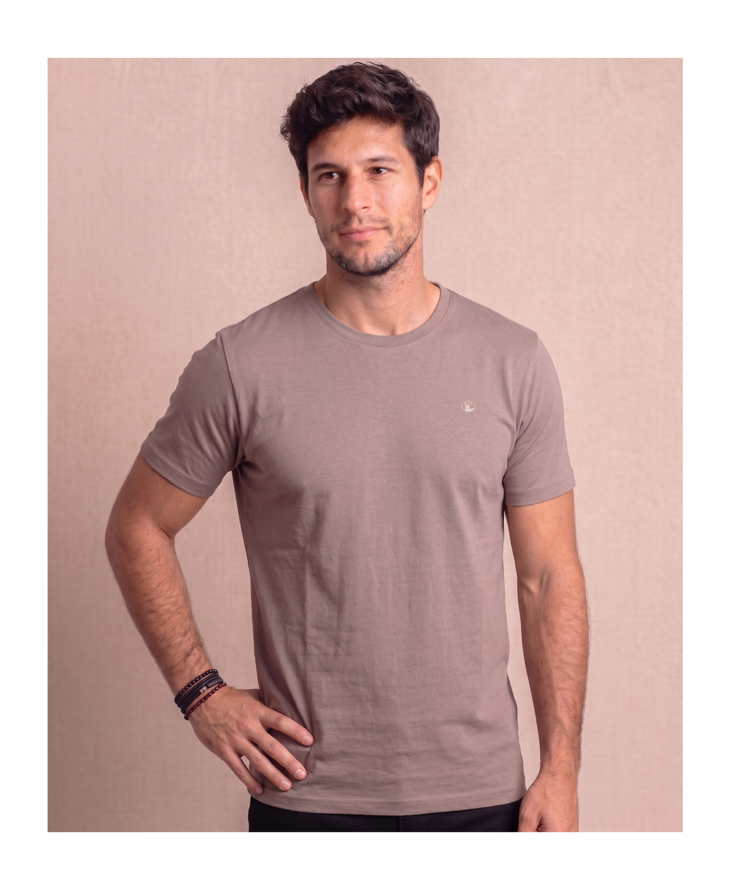 Polera Taupe Cuello Redondo Modelo Bagó - Fogliatti