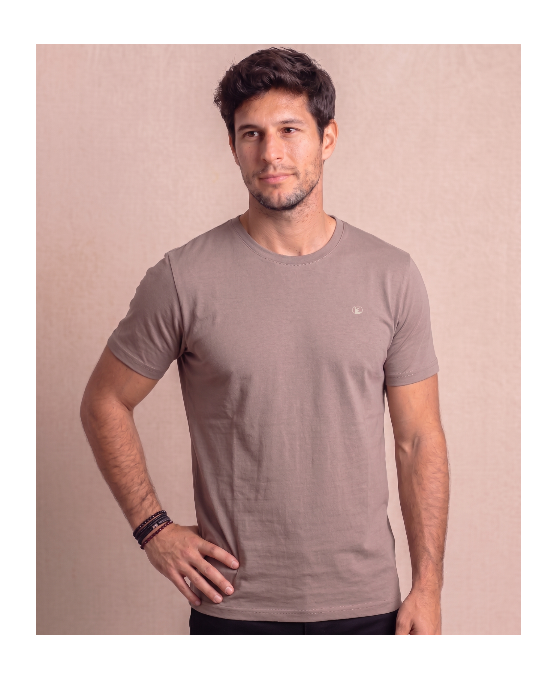 Polera Taupe Cuello Redondo Modelo Bagó - Fogliatti