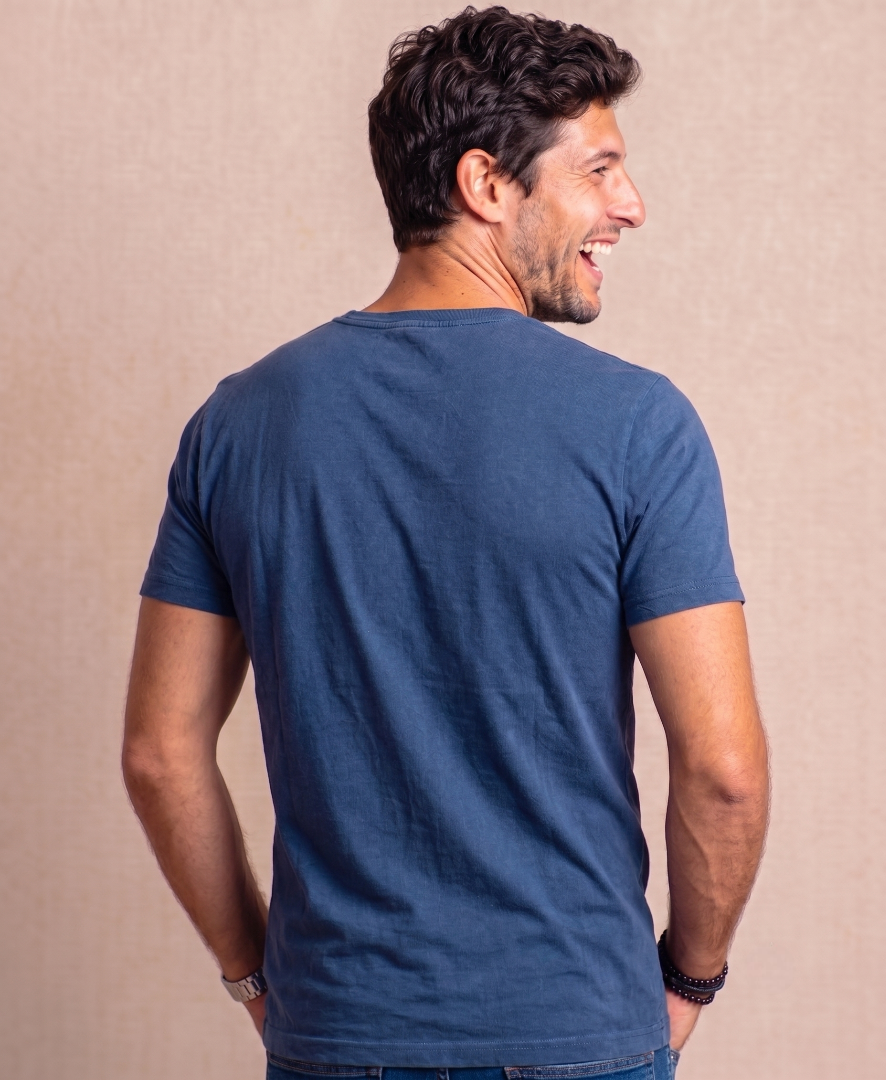 Polera Azul Marino Cuello en V - Modelo Barbé - Fogliatti