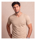 Polera Beige Cuello V Modelo Barbé - Fogliatti