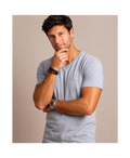 Polera Gris Cuello en V - Modelo Barbé - Fogliatti
