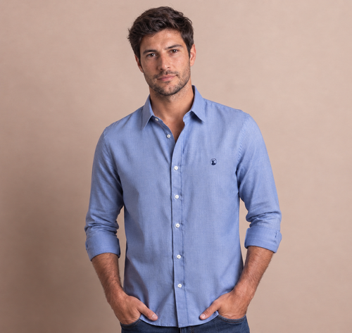 Camisa Azul Modelo Bassano - Fogliatti