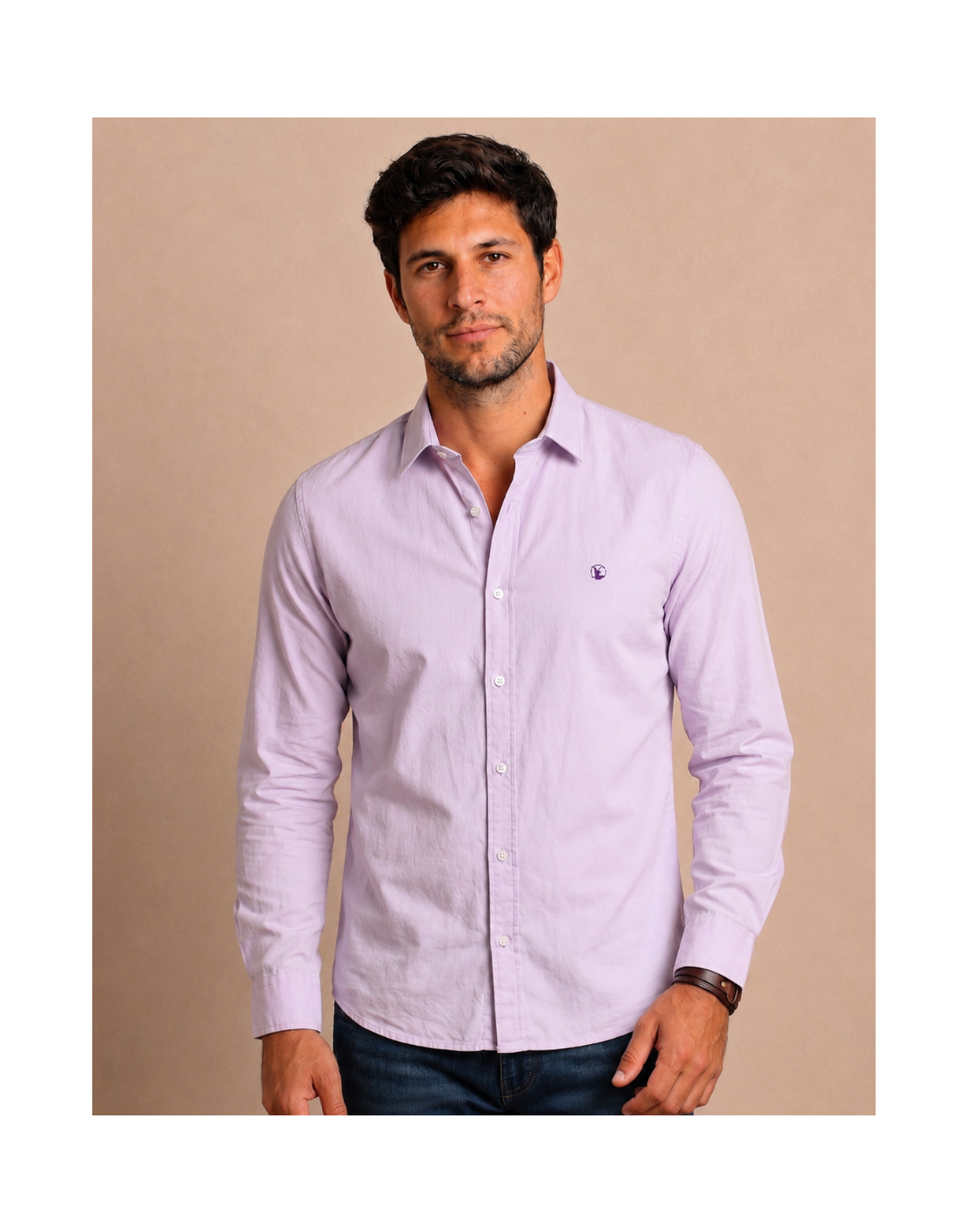 Camisa Lila (Morado Claro) Modelo Bassano - Fogliatti