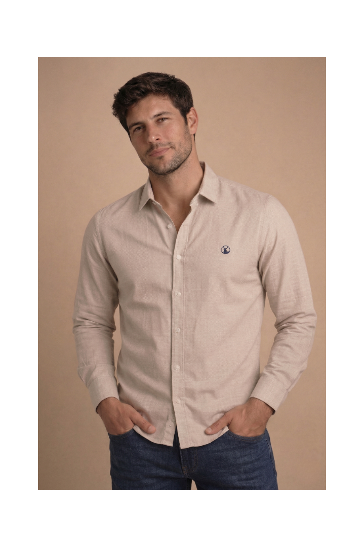 Camisa Beige Modelo Bassano - Fogliatti