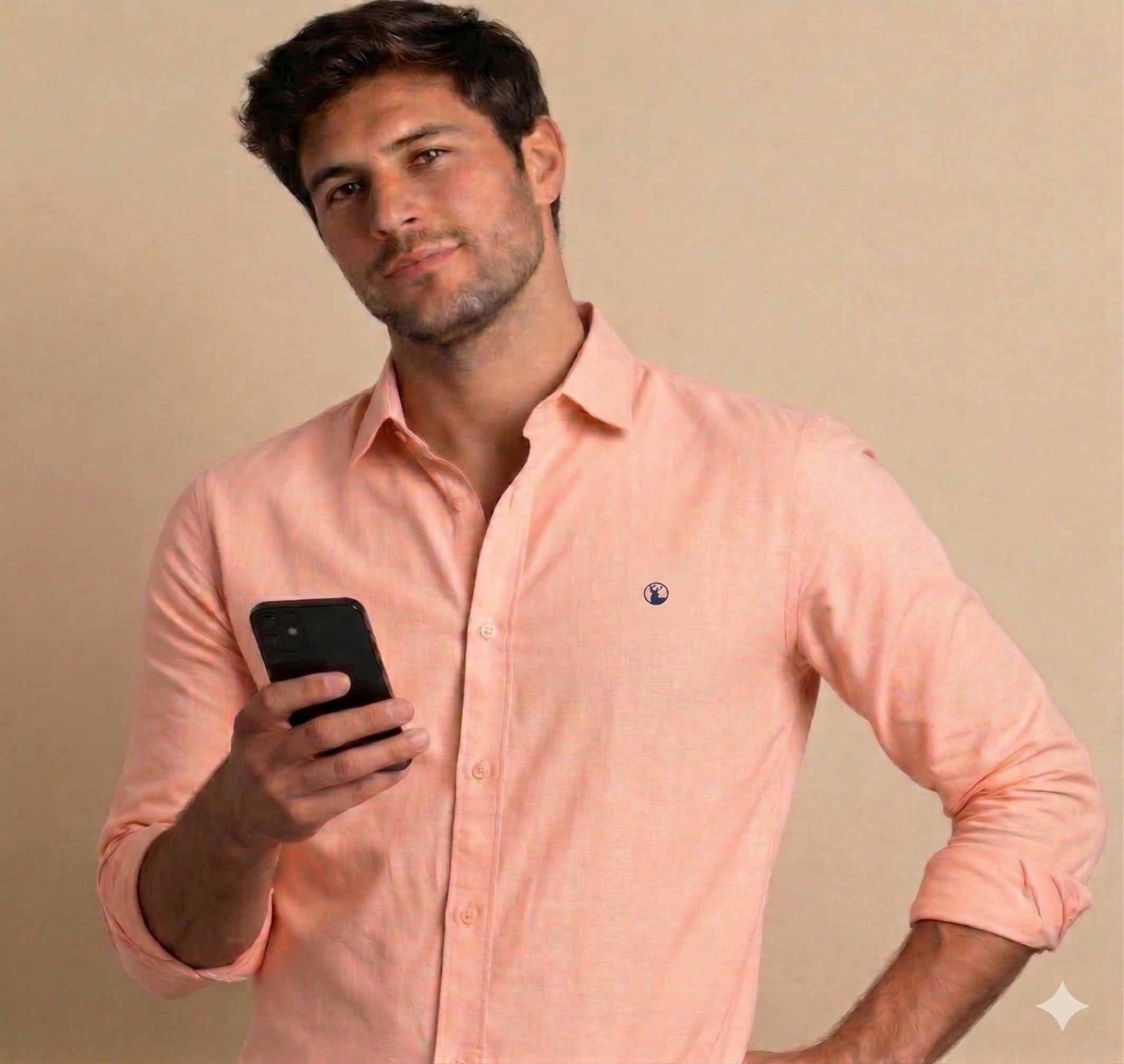 Camisa Salmón Modelo Bassano - Fogliatti