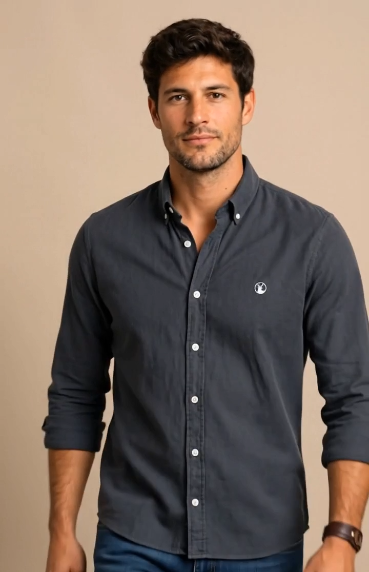 Camisa Azul Marino Modelo Di Fonzo - Fogliatti