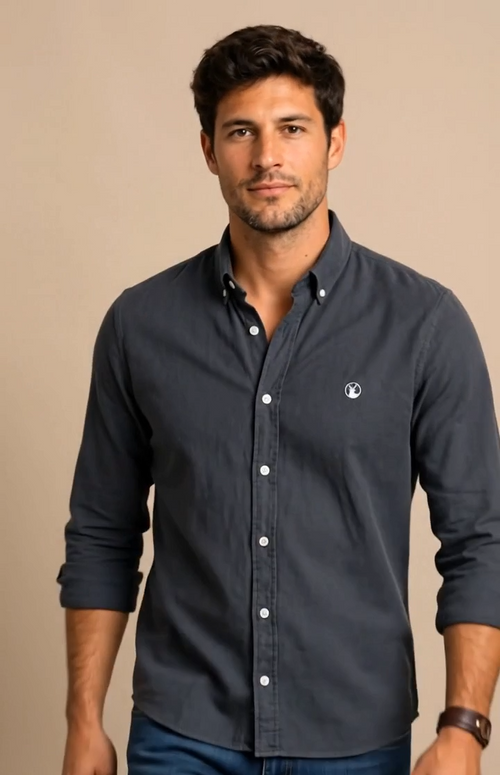 Camisa Azul Marino Modelo Di Fonzo - Fogliatti