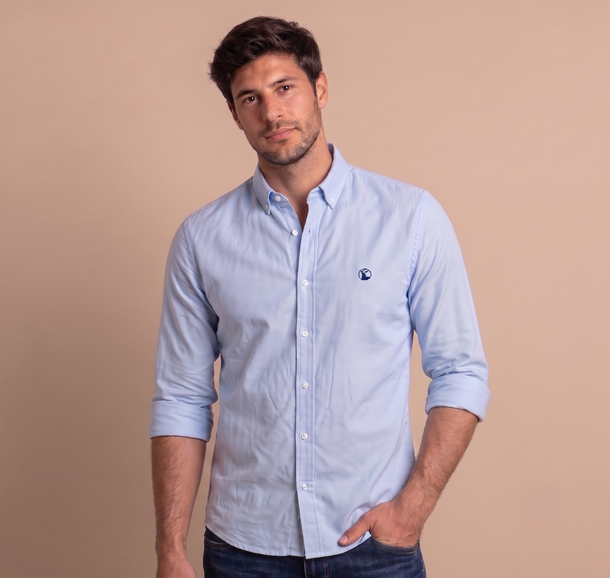 Camisa Celeste Modelo Di Fonzo - Fogliatti