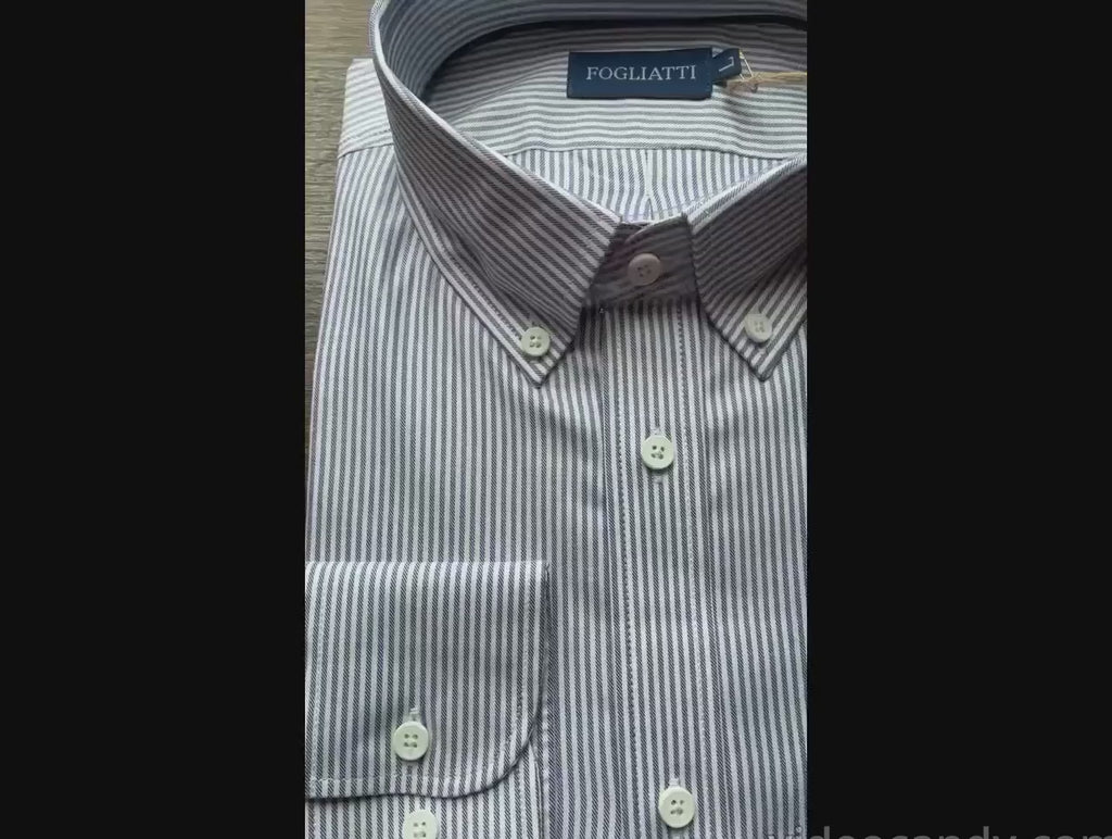 Camisa Rayas Blanca Azul Modelo Spagnolo - Fogliatti