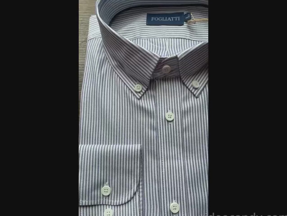 Camisa Rayas Blanca Azul Modelo Spagnolo - Fogliatti