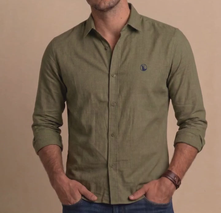 Camisa Verde Oliva Modelo Bassano - Fogliatti