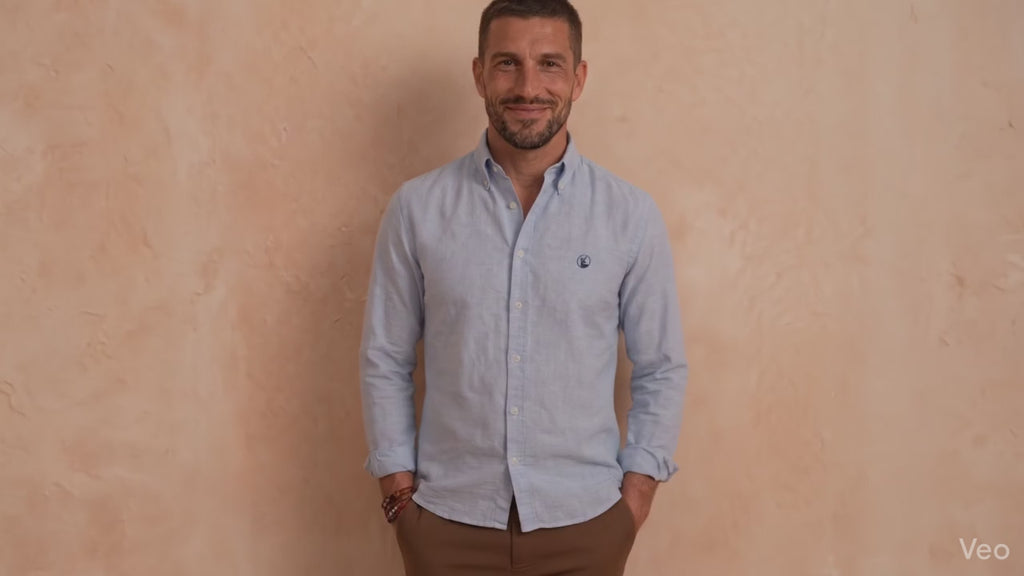 Camisa Celeste Modelo Di Fonzo - Fogliatti