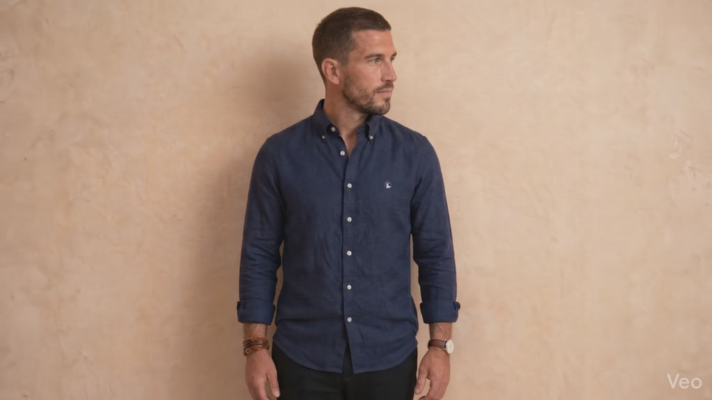 Camisa Azul Marino Modelo Di Fonzo - Fogliatti