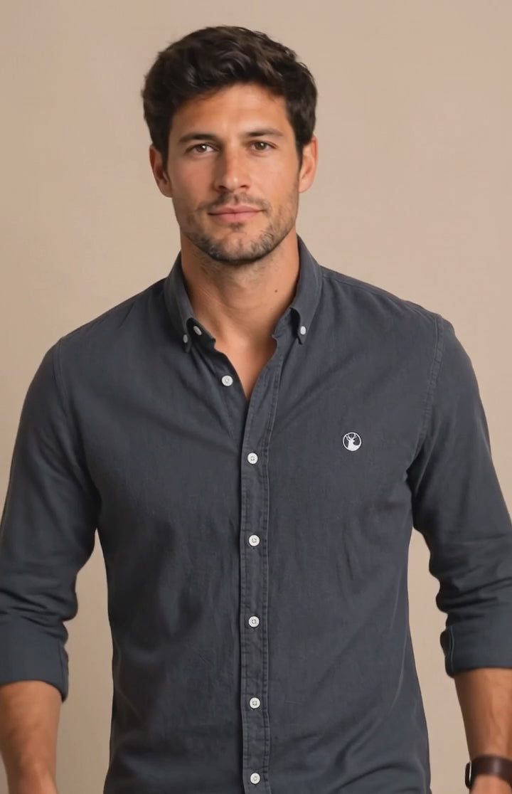 Camisa Azul Marino Modelo Di Fonzo - Fogliatti