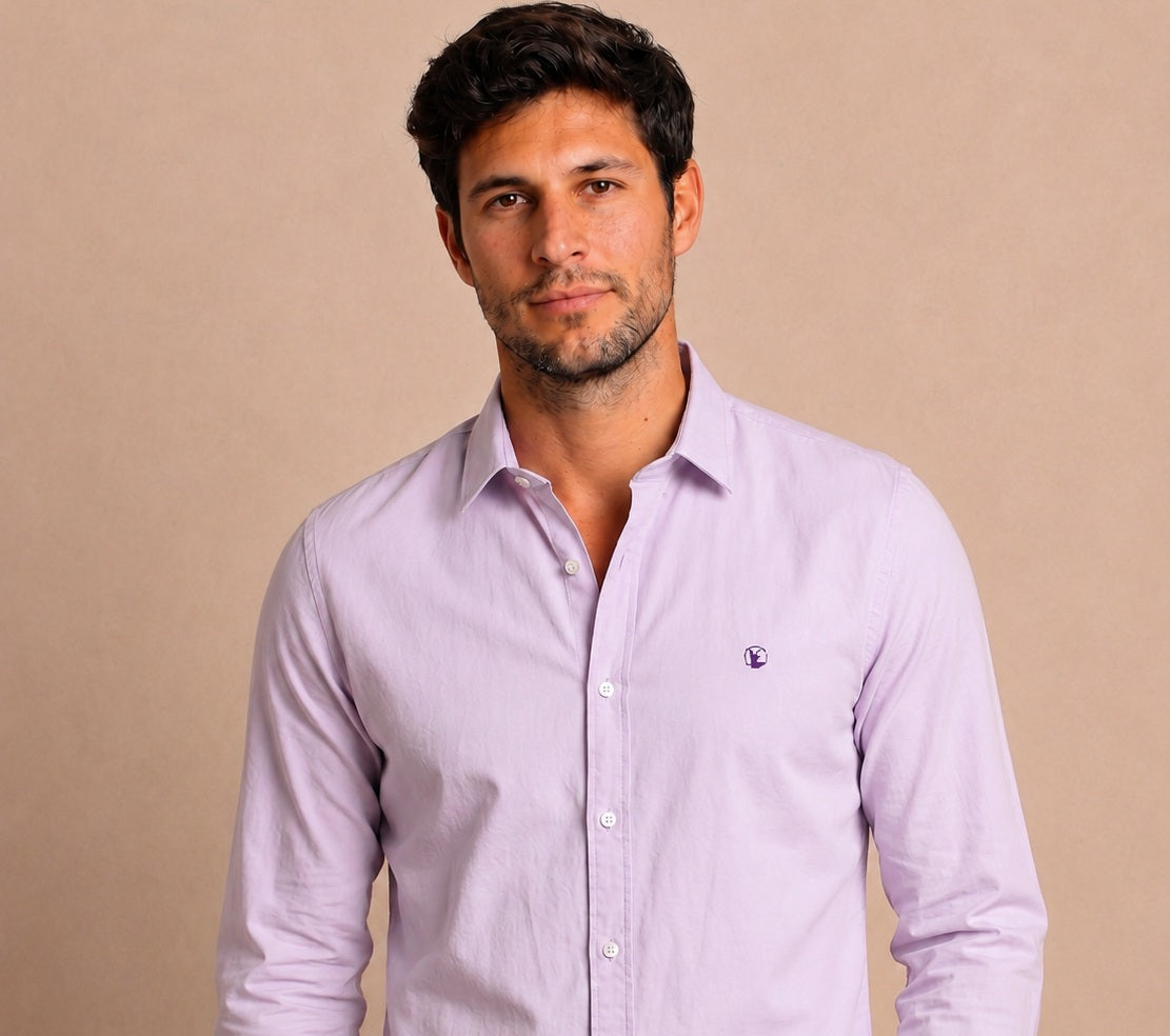 Camisa Lila (Morado Claro) Modelo Bassano - Fogliatti
