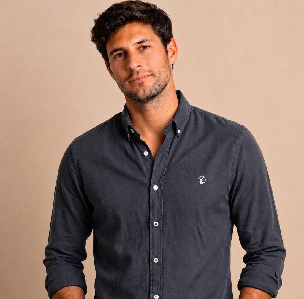 Camisa Azul Marino Modelo Di Fonzo - Fogliatti