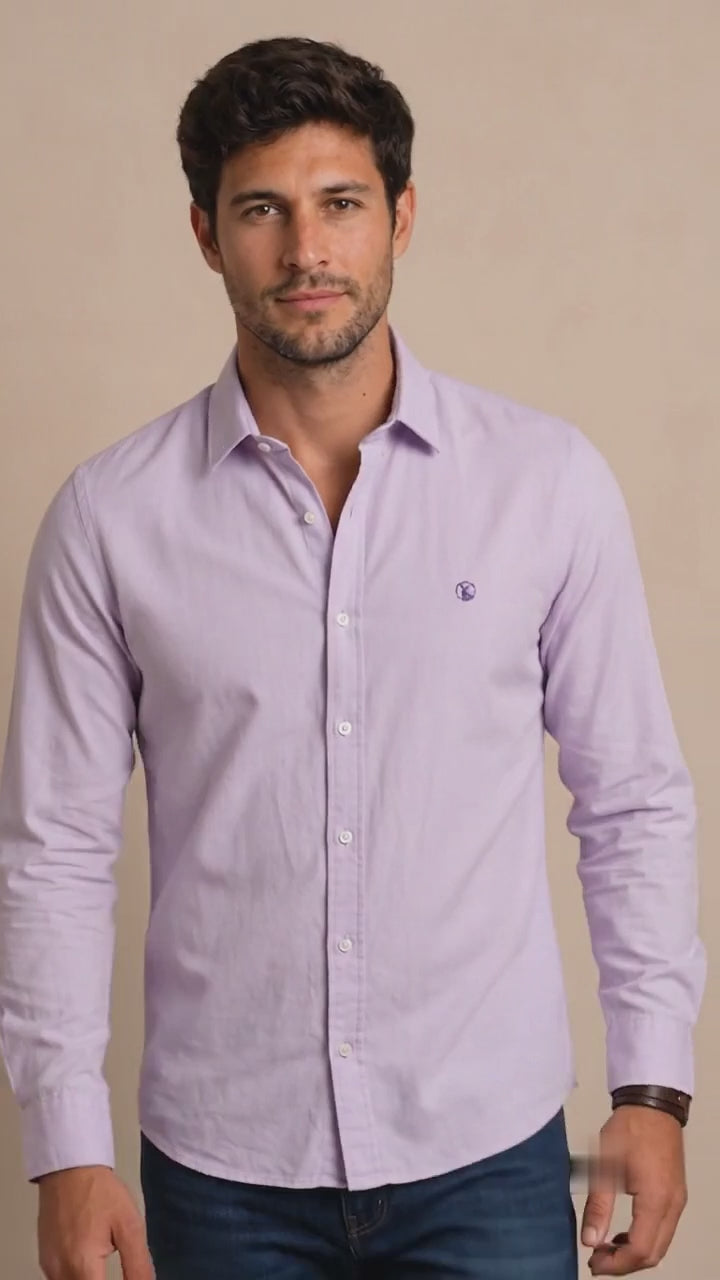 Camisa Lila (Morado Claro) Modelo Bassano - Fogliatti