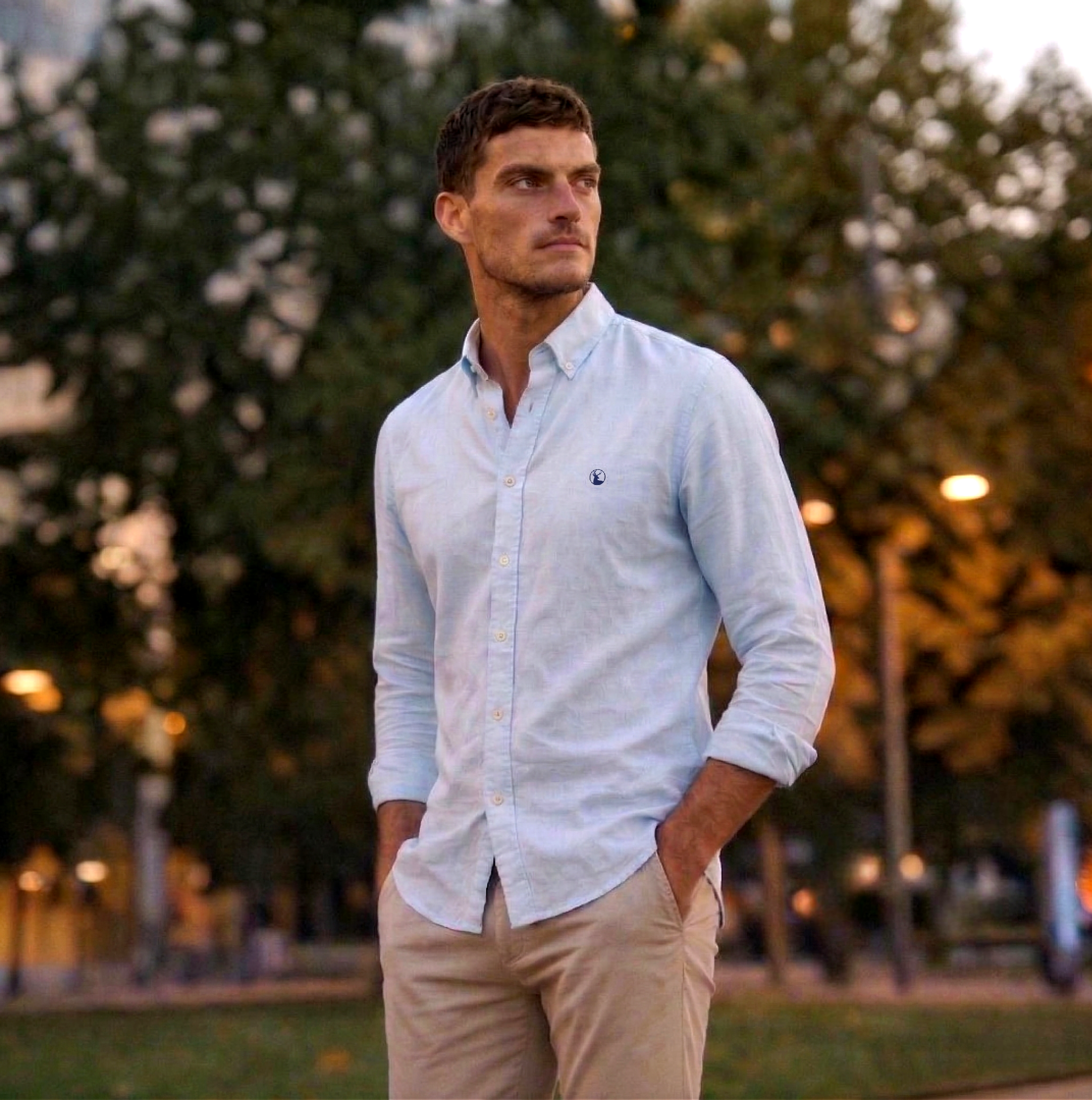 Camisa Celeste Modelo Di Fonzo - Fogliatti