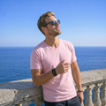 Polera Rosada Cuello V Modelo Barbé - Fogliatti