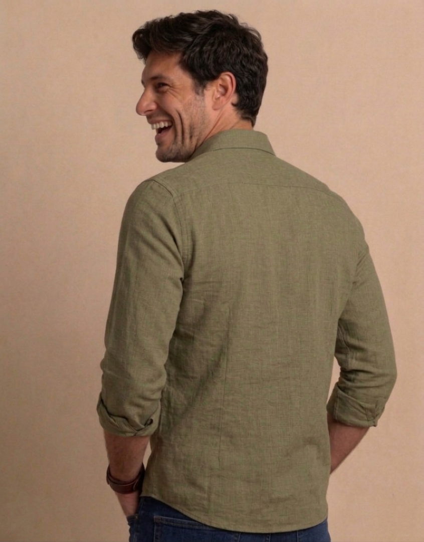 Camisa Verde Oliva Modelo Bassano - Fogliatti